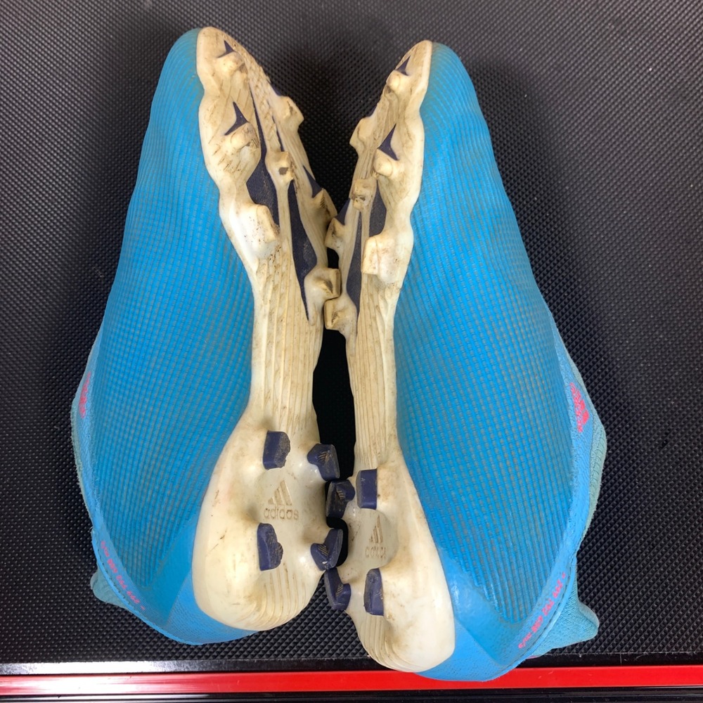 Adidas X Speedflow.3 Soccer Cleats Kids 3 Blue Pink Laceless GW7497 Firm Ground - Picture 7 of 8